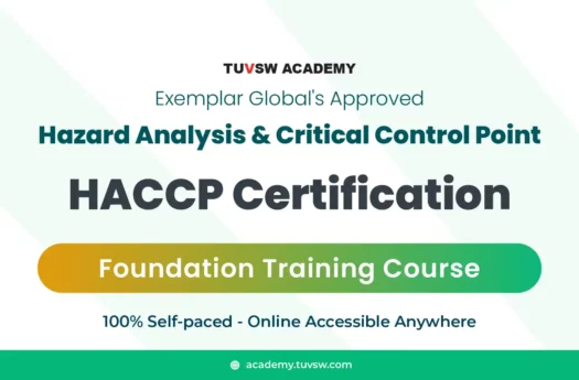 TUV SW Academy is offering HACCP Certification Foundation Training Course online