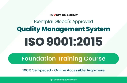 TUV SW Academy is offering QMS ISO 9001 Foundation Training Course