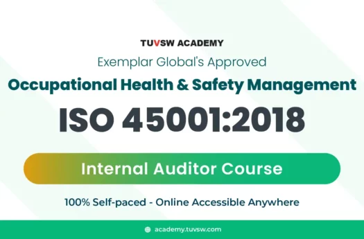 TUVSW Academy is offering ISO 45001 Internal Auditor Course online