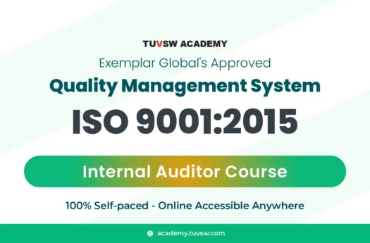 TUVSW Academy is offering QMS ISO 9001 Internal Auditor Course online