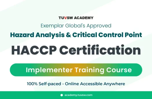TUVSW Academy is offering HACCP Food Safety Implementer Training Course