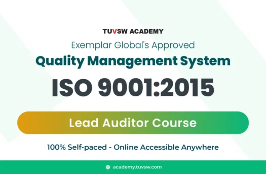 TUV SW Academy is offering QMS ISO 9001 Lead Auditor Training Course Online