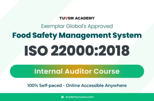 TUVSW Academy is offering FSMS ISO 22000 Internal Auditor Course online