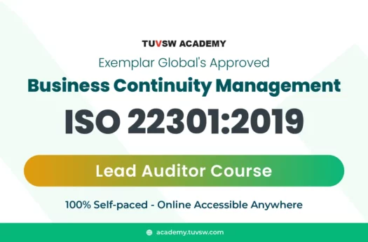 TUVSW Academy is offering ISO 22301 Lead Auditor Training Course