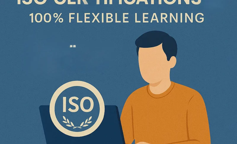 person animated on laptop screen taking Self-Paced Online ISO Certification Courses